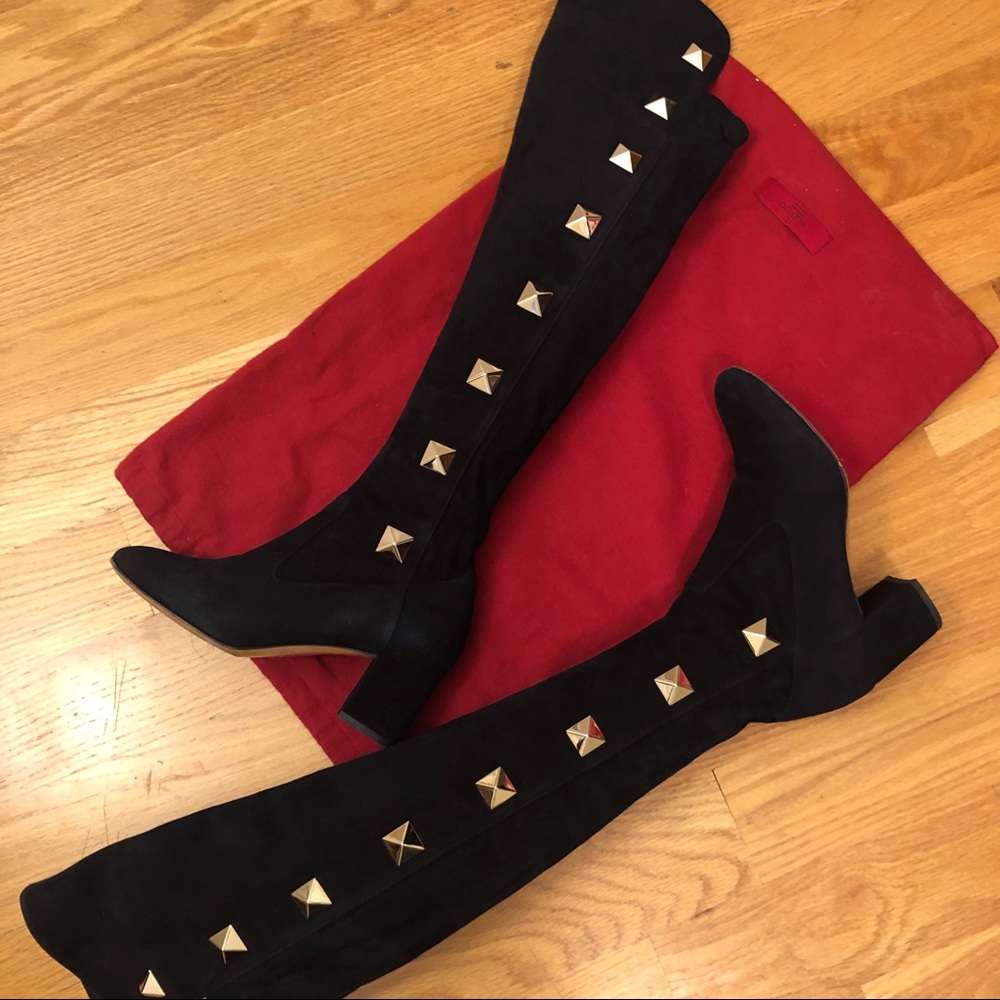 VALENTINO Suede Over the knee Boots